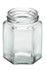 Glasburk 6-kant 250gr 28st/kart med lock 58mm