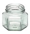 Glasburk 6-kant 125gr 60 st/kart med lock 53mm